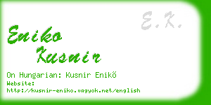 eniko kusnir business card